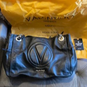 Valentino handbag black shoulder tote bag